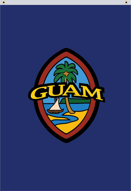 Vertical Modern Guam Seal Flag