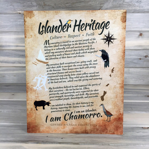 Islander Chamorro Heritage Guam CNMI Metal Art - 16x20