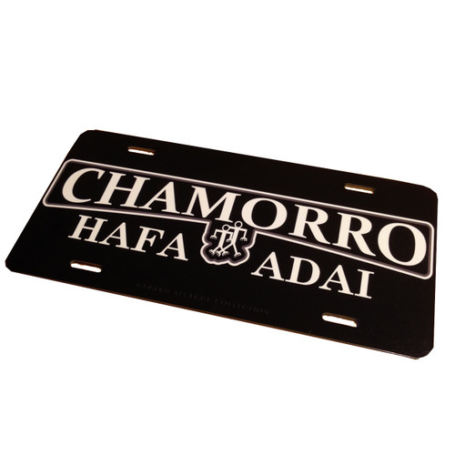Chamorro Hafa Adai License Plate - 6x12