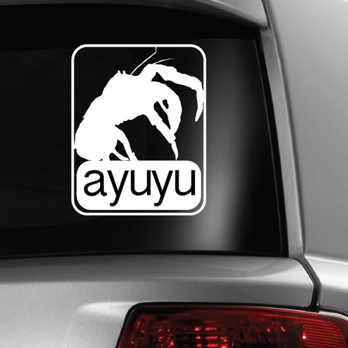 Ayuyu Coconut Crab White Vinyl Decal