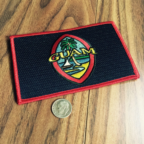 Modern Guam Flag Embroidered Iron-On Patch