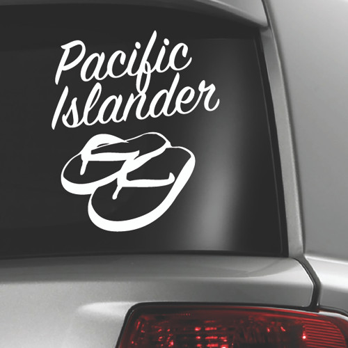 Pacifici Islander Yori (Flip Flops) White Sticker Decal