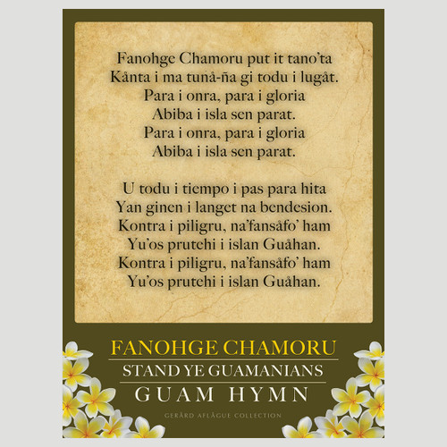 Fanohge Chamoru - Guam Hymn Poster - 18x24