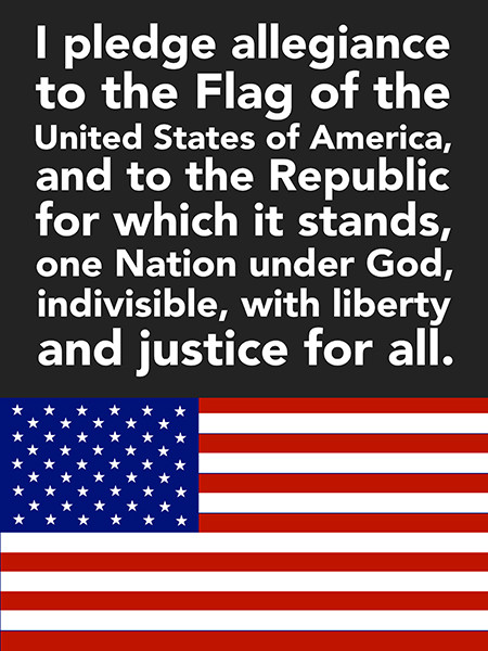 2-pcs Pledge of Allegiance Poster Set- 18x24