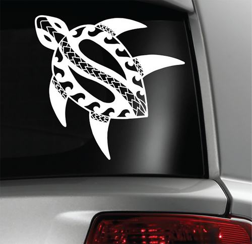 Tribal Turtle Sticker Decal (Guam, Hawaii, Tonga, Samoa, Philippines)