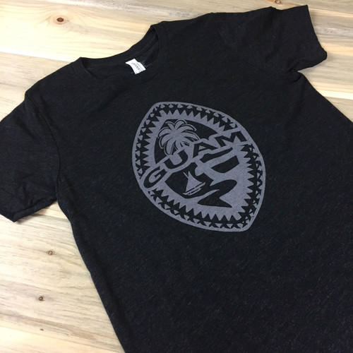 Modern Guam Seal Charcoal Black Triblend T-Shirt
