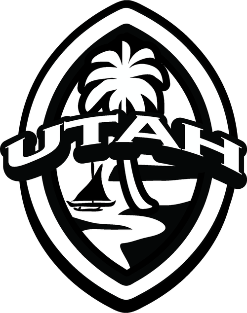 2 pc Utah Island Sticker Decal