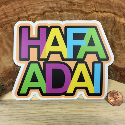 Hafa Adai Rainbow (Guam and CNMI) Colored Dope Decal