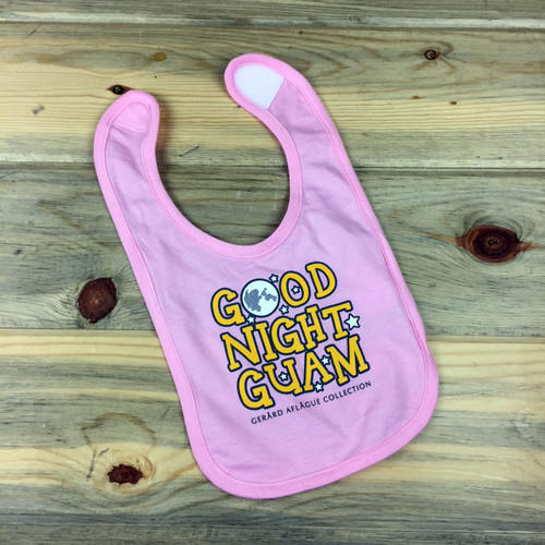 Good Night Guam Pink Baby Bib