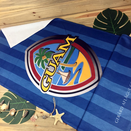 Modern Guam Seal Towel - 30"H x 60"W