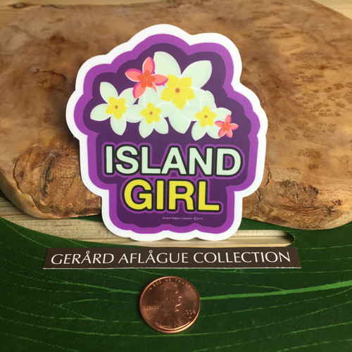 Plumeria Island Girl Dope Decal