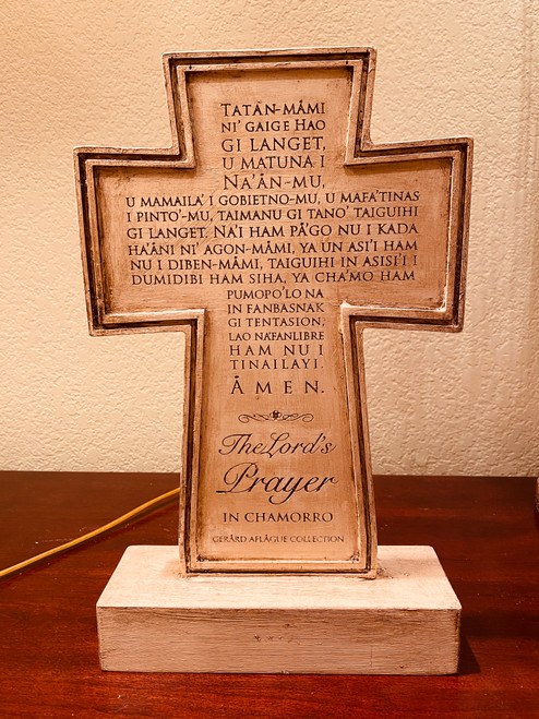 Premium Handcrafted Chamorro Lord's Prayer Weathered Cross