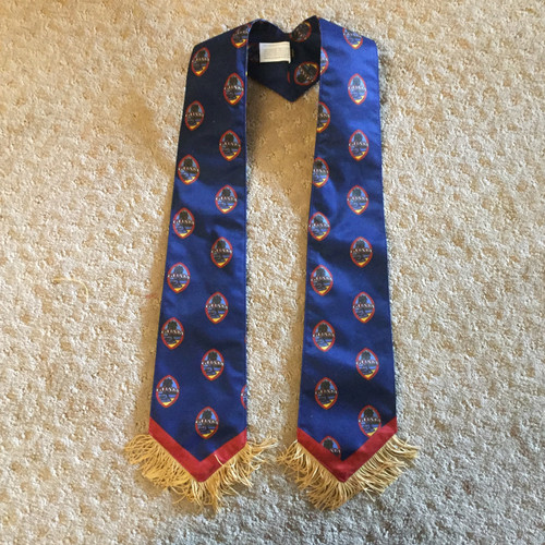 Blue Modern Guam Seal Graduation Sash or Stole