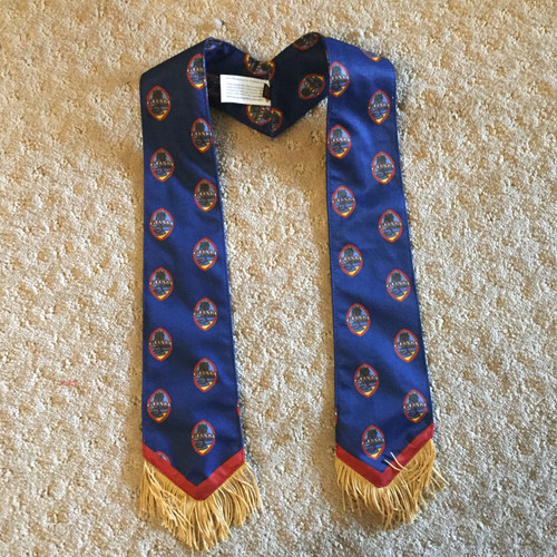 Youth Blue Modern Guam Seal Graduation Sash or Stole