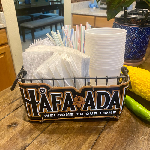 Small Metal Guam/CNMI Hafa Adai Party Caddy