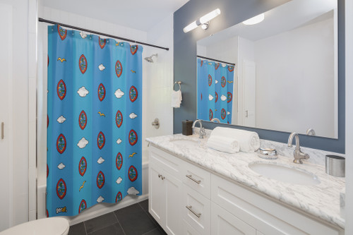 Fun Guam Seal Sky Shower Curtain