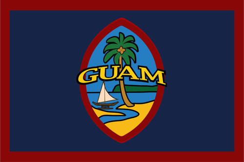 Modern Guam Seal Flag - 4x6 inches