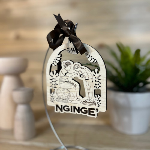 Nginge Outlined Chamorro Christmas Ornament