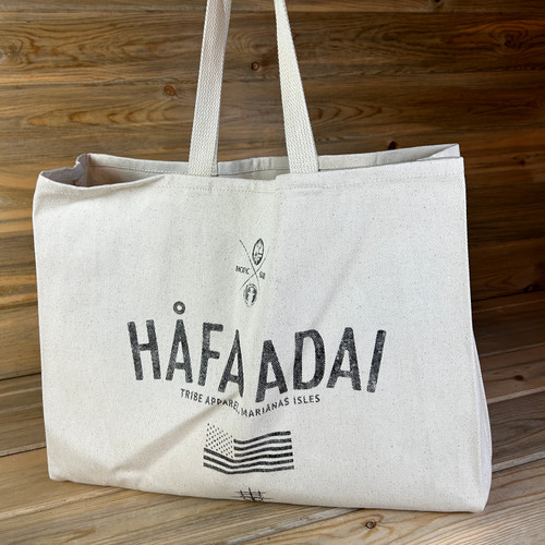 Hafa Adai Marianas Tribe Apparel Cotton Canvas Jumbo Tote