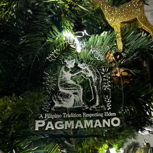 4.25" - Acrylic Pagmanano  Filled Filipino Christmas Ornament