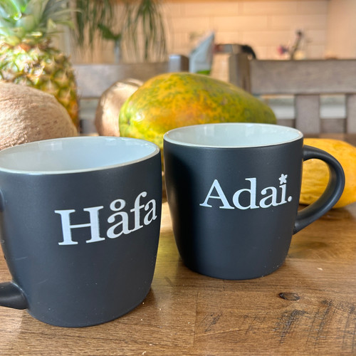 Two-Piece White Hafa Adai Mugs