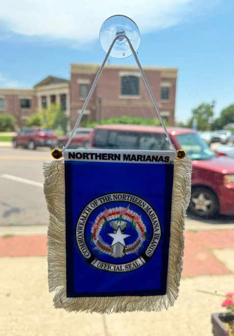CNMI Car Flag Rear View Mirror Decor