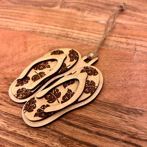 Beach-themed Flip Flops Holiday Ornament
