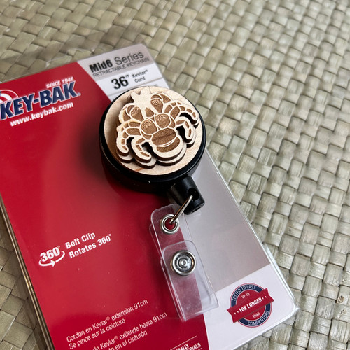 Durable Coconut Crab Retractable ID and Key Chain Lanyard  Durable Coconut Crab Retractable ID and Key Chain Lanyard