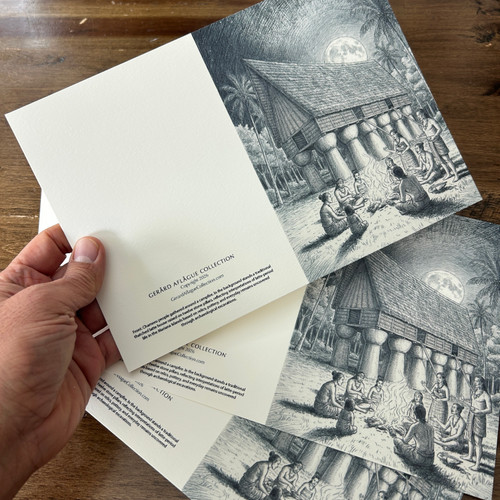 3-pc - Latte Stone House Blank Greeting Card