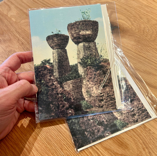 2 pcs Taga Latte Stones Blank Greeting Cards and 2 Blank Envelopes 