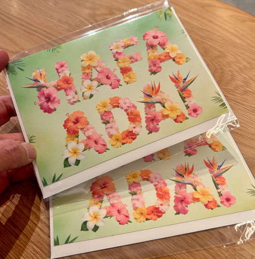 Floral Hafa Adai Blank Greeting Cards and 2 Blank Envelopes