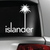 Islander Palm White Sticker Decal 6x6