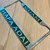 Jungle Green Hafa Adai Guam Chrome License Plate Frame