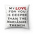 My Love for You Is Deeper Than the Marianas Trench Polyester Square Pillow