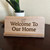 Reversible Welcome to Our Home Wood Sign with Base in Chamoru and English