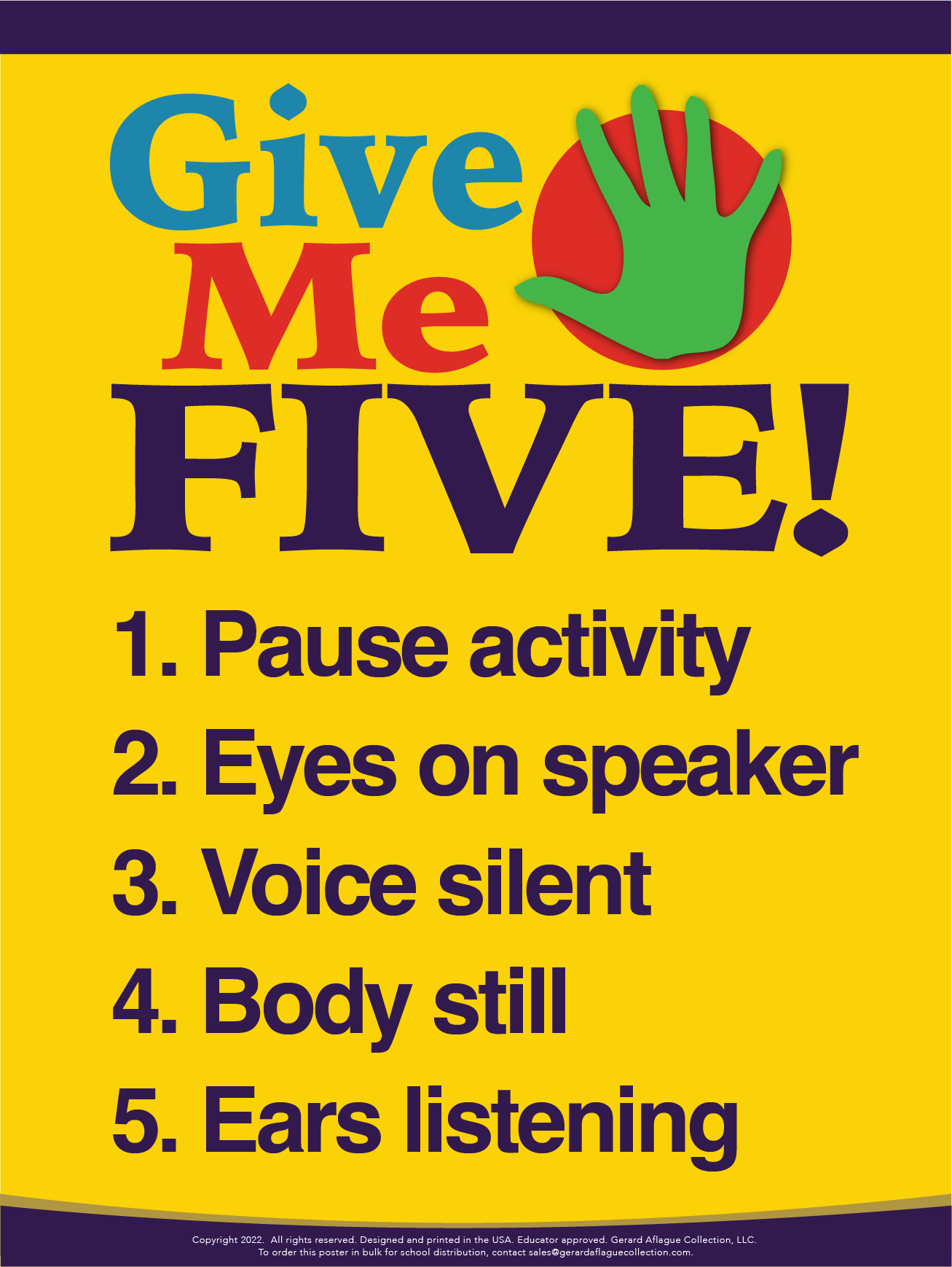 give-me-five-elementary-classroom-management-poster