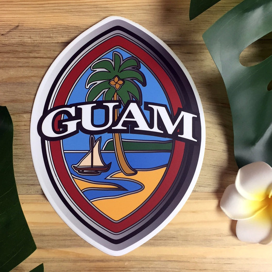 Modern Guam Seal Sticker Dope Decal 6x8 Inches