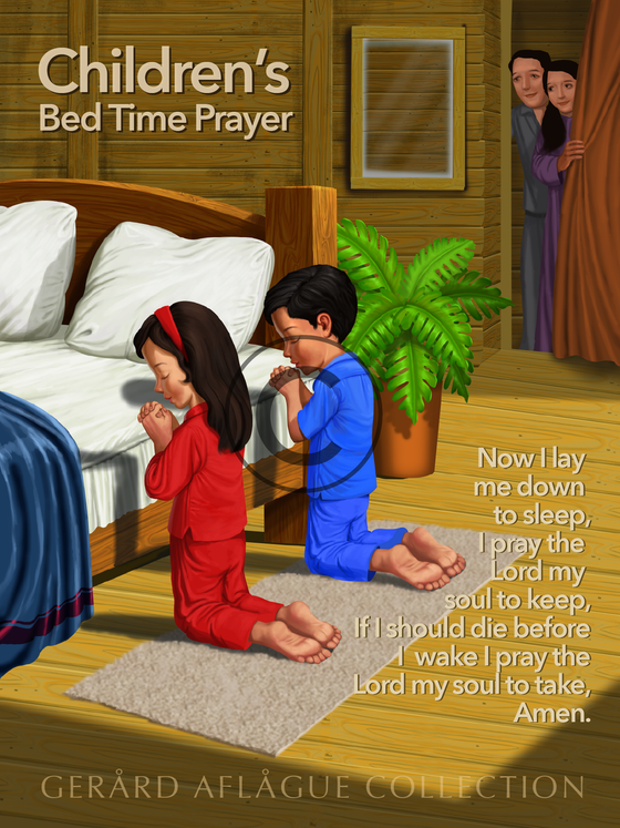 Now I Lay Me Down To Sleep Children S Prayer Poster