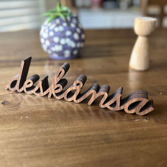 Deskansa (Relax) Wood Word Decor - 7 inches 