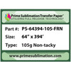 NON-TACKY DYE SUBLIMATION TRANSFER PAPER

Prime Sublimation Full Release Non-Tacky Transfer Paper 105g 64" x 394'.
