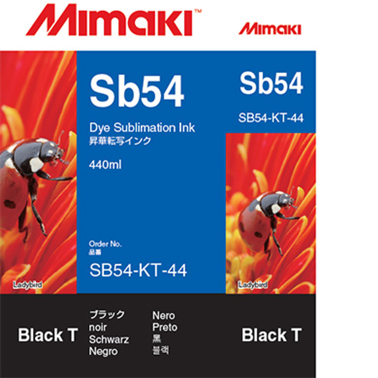 SB54 - Dye Sub Ink - Black (440mL)