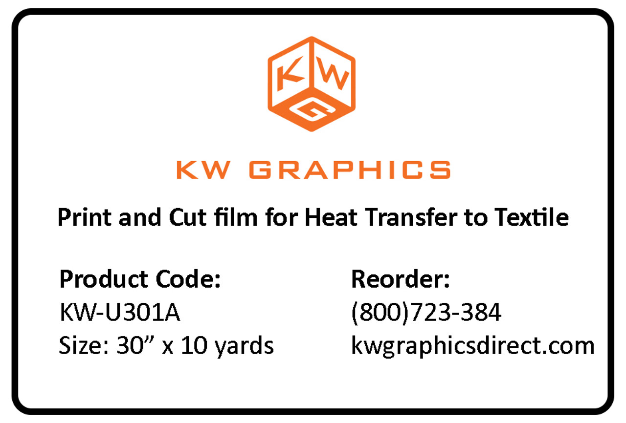 A printable heat transfer vinyl on a self-adhesive polyester carrier, for use with
solvent, eco-solvent, and latex inks for heat transfer to textiles.
