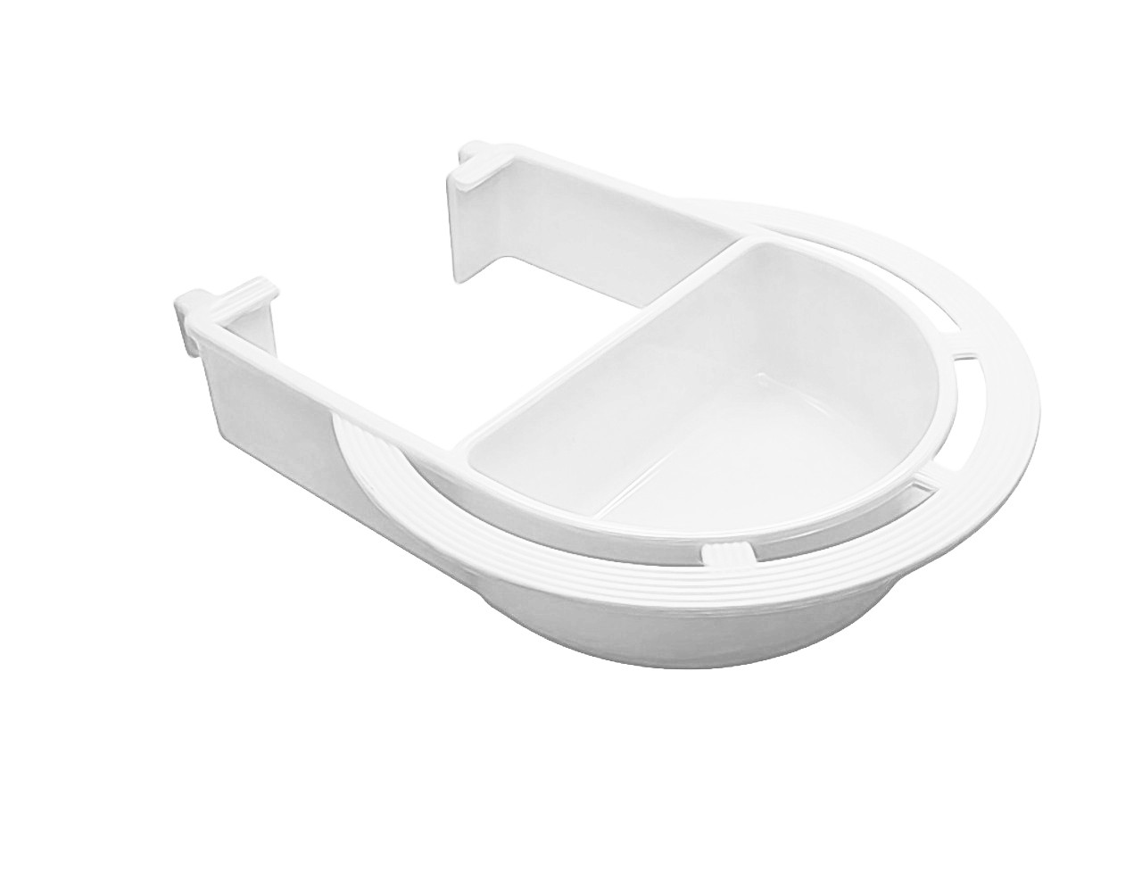 White Extended Bird Bowl - food dish