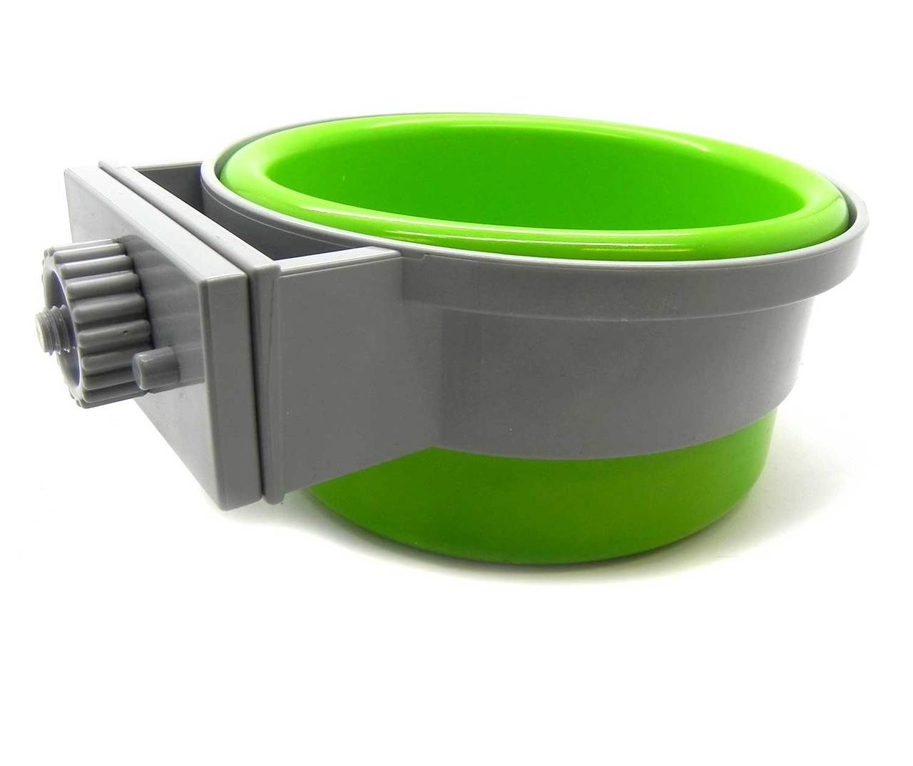 Crock Bolt-on Pet Food Water Bowl-NEON GREEN