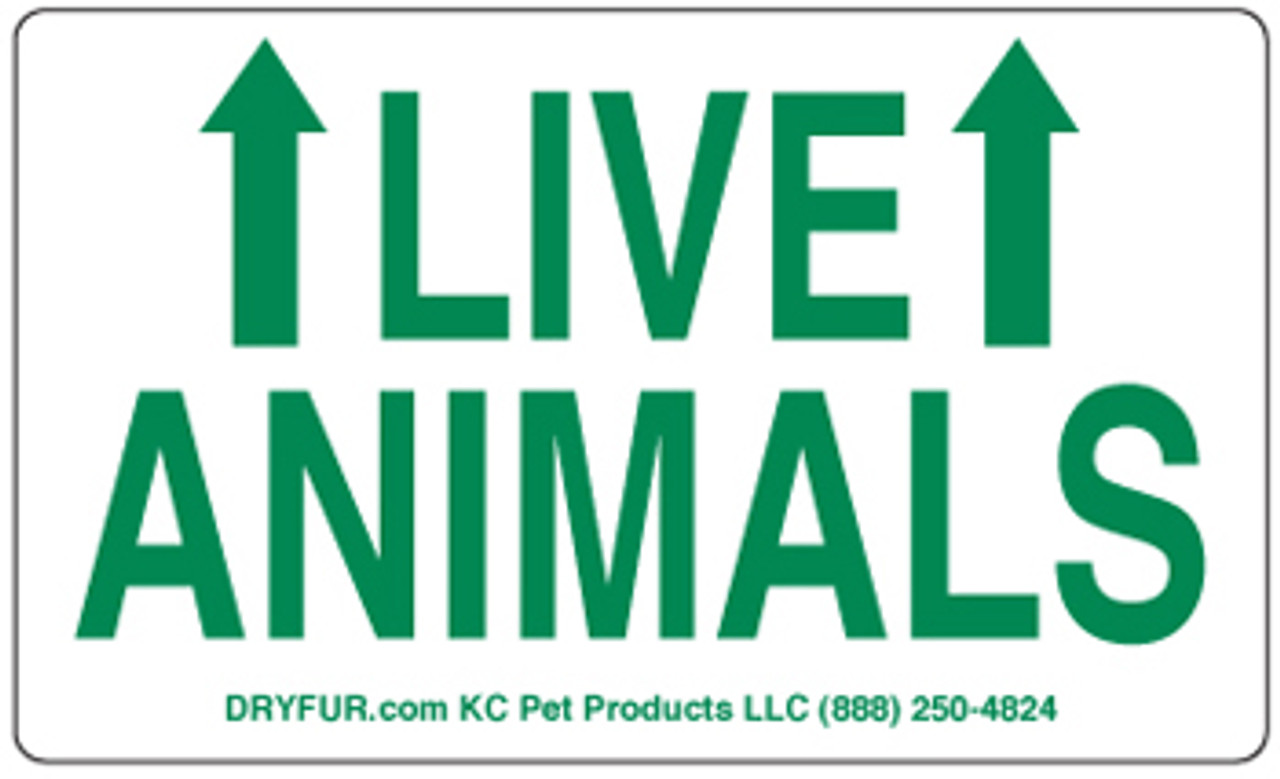 roll 500 live animal labels w arrows dryfur pet
