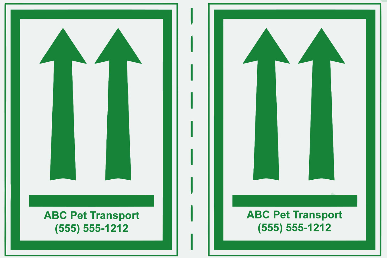 PERSONALIZED - CUSTOM - Directional Arrow Shipping Label DOT
