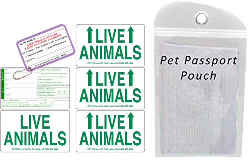 Live Animal Labels Set for airline transport