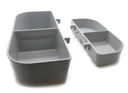 Standard kennel food water tray, available in Petite, NEW SMALL, Medium (old small) and Large