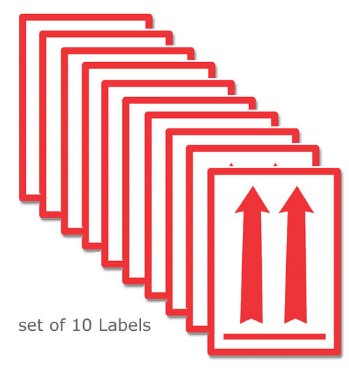 10pk of RED Arrow Shipping Labels