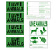 Bumper Sticker Live Animal Label travel stickers